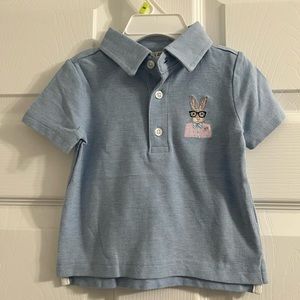 NWT Janie & Jack Baby Boy Easter Bunny Polo Shirt